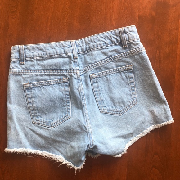 Top shop MOTO high waisted jean shorts - Picture 2 of 3